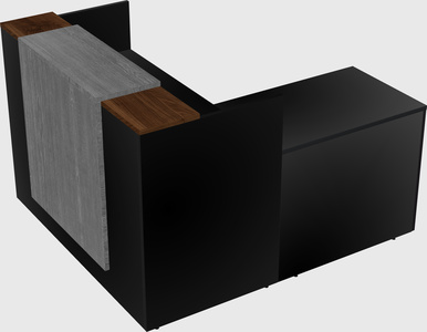 L-shaped modular reception