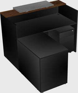 L-shaped modular reception