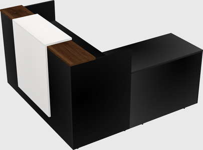 L-shaped modular reception