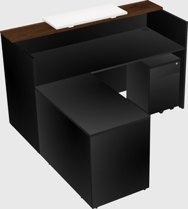 L-shaped modular reception