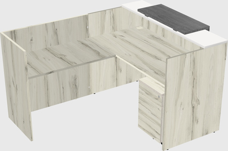 L-shaped modular reception