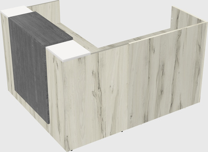 L-shaped modular reception