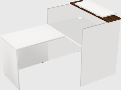 L-shaped modular reception
