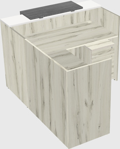 L-shaped modular reception