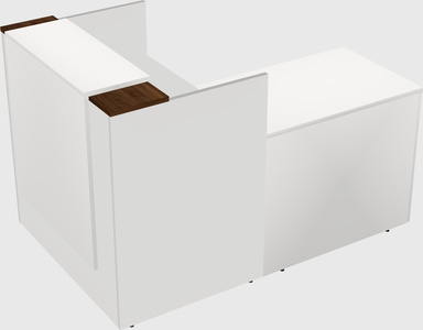 L-shaped modular reception