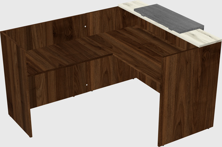 L-shaped modular reception