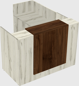 L-shaped modular reception
