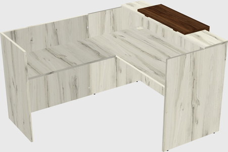 L-shaped modular reception