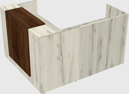 L-shaped modular reception