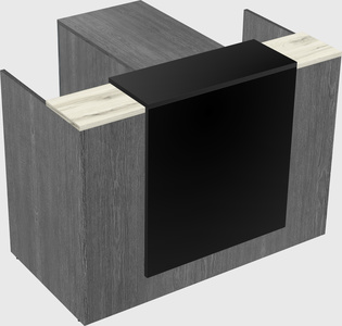 L-shaped modular reception