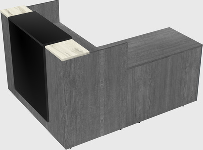 L-shaped modular reception