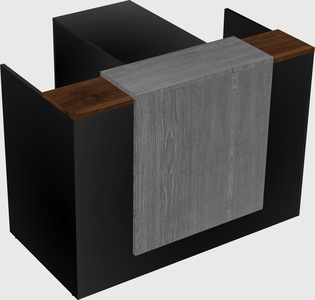 L-shaped modular reception