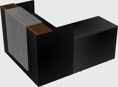 L-shaped modular reception