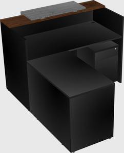 L-shaped modular reception