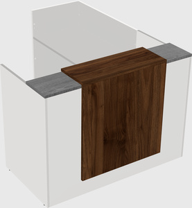 L-shaped modular reception