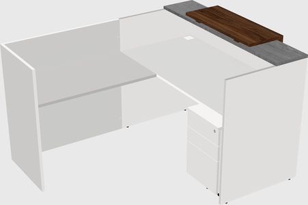 L-shaped modular reception