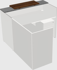 L-shaped modular reception