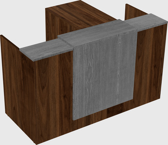 L-shaped modular reception