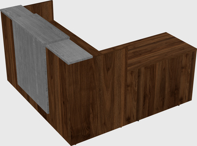 L-shaped modular reception