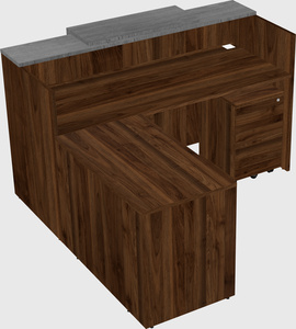 L-shaped modular reception