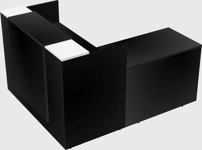 L-shaped modular reception
