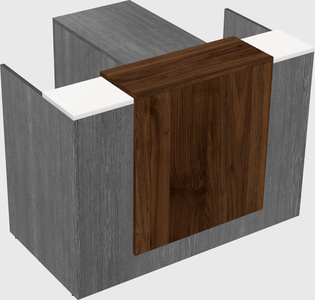 L-shaped modular reception