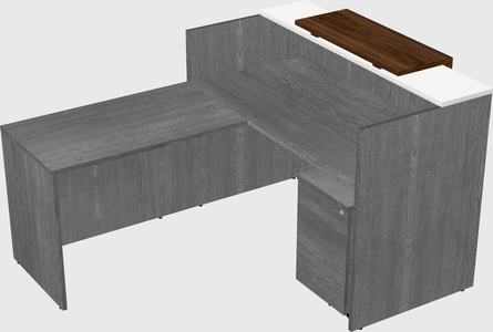L-shaped modular reception