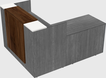 L-shaped modular reception