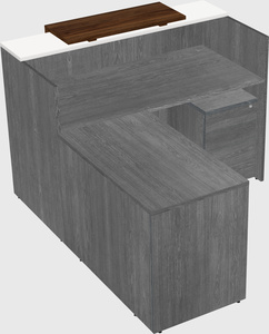L-shaped modular reception