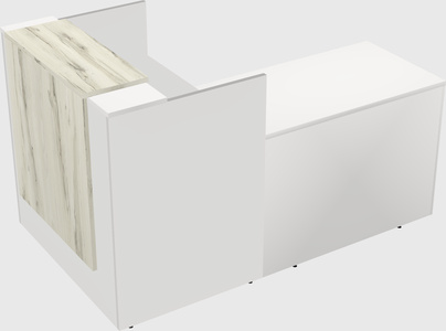 L-shaped modular reception