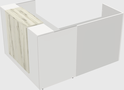 L-shaped modular reception