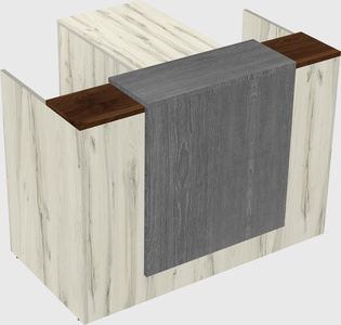 L-shaped modular reception