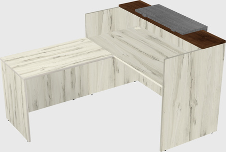L-shaped modular reception