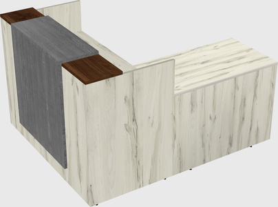 L-shaped modular reception