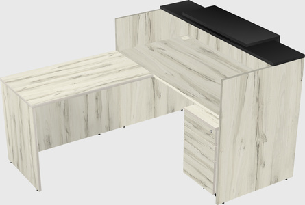 L-shaped modular reception