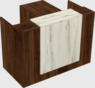 L-shaped modular reception