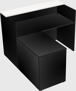 L-shaped modular reception