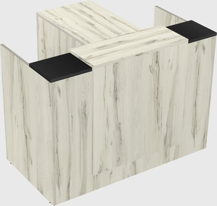 L-shaped modular reception