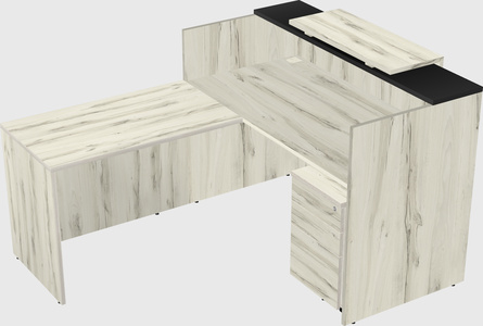 L-shaped modular reception
