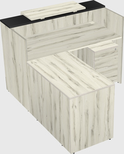 L-shaped modular reception
