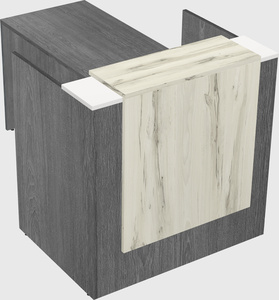 L-shaped modular reception