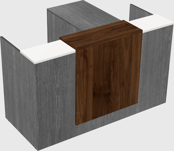 L-shaped modular reception