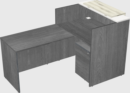 L-shaped modular reception