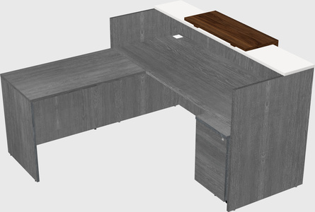 L-shaped modular reception