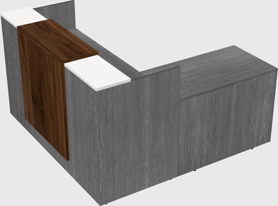 L-shaped modular reception
