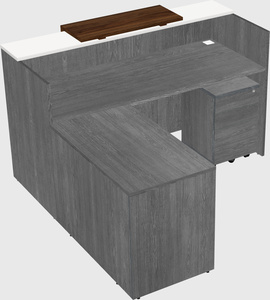 L-shaped modular reception
