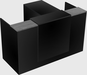 L-shaped modular reception