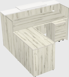 L-shaped modular reception
