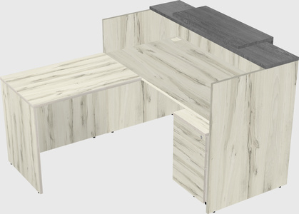 L-shaped modular reception