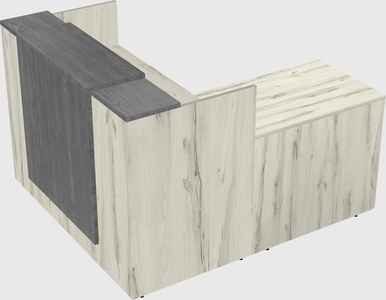 L-shaped modular reception